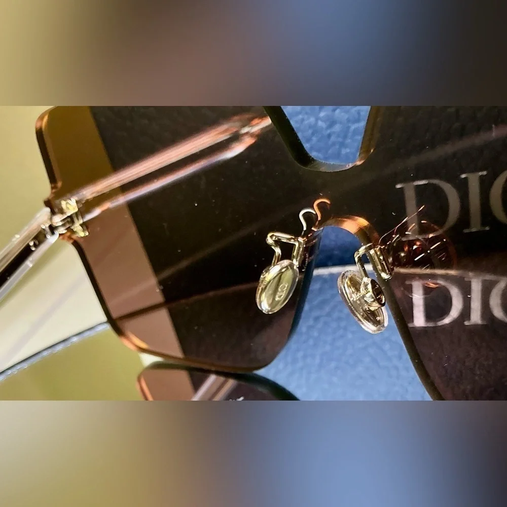 Christian Dior Color Quake 1 Sunglasses | Gold Lens Shield | New with Case & Box